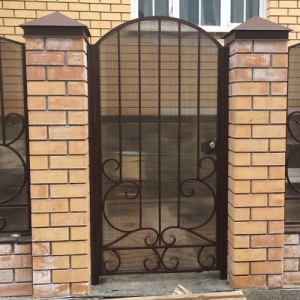 Калитка Кованая + Поликарбонат КЛТ 014