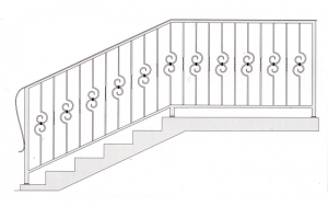 Лестничные перила ПРЛ 2002