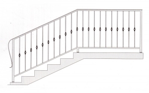 Лестничные перила ПРЛ 2004