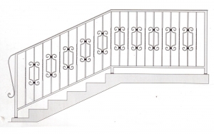 Лестничные перила ПРЛ 2006