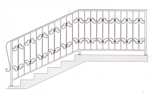 Лестничные перила ПРЛ 2007
