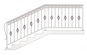 Лестничные перила ПРЛ 2008