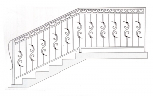 Лестничные перила ПРЛ 2009
