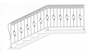 Лестничные перила ПРЛ 2010