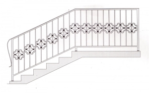 Лестничные перила ПРЛ 2012