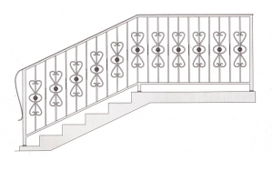 Лестничные перила ПРЛ 2014
