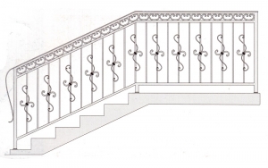 Лестничные перила ПРЛ 2015