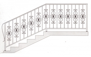 Лестничные перила ПРЛ 2016