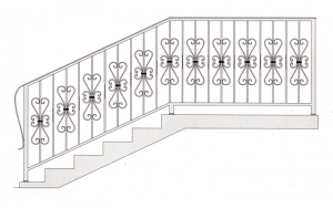 Лестничные перила ПРЛ 2017
