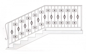 Лестничные перила ПРЛ 2023