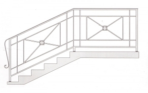 Лестничные перила ПРЛ 2032