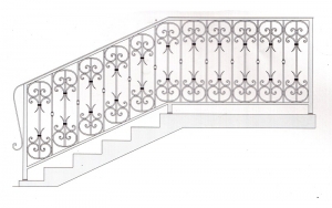 Лестничные перила ПРЛ 2037