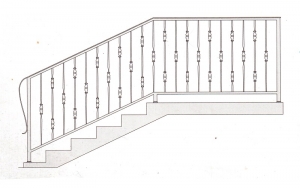 Лестничные перила ПРЛ 2045
