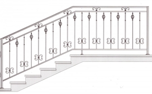 Лестничные перила ПРЛ 2046