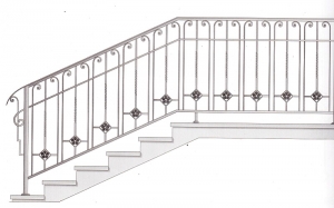 Лестничные перила ПРЛ 2056