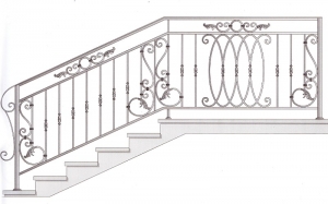 Лестничные перила ПРЛ 2068