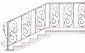 Лестничные перила ПРЛ 2070
