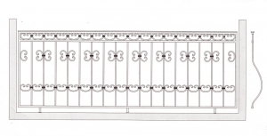 Балконное ограждение ПРЛ 3004