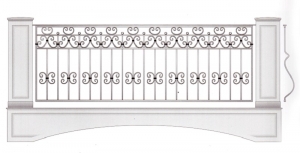 Балконное ограждение ПРЛ 3030